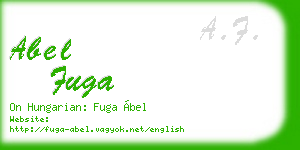 abel fuga business card